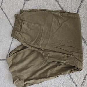 Old Navy Wide Leg Linen Pant S Olive Green